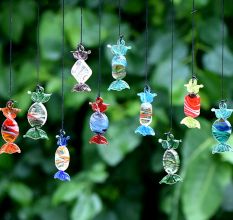 Assorted Multicolor Toffee Kids Christmas Tree Decoration Ornaments Set of 10 Pcs